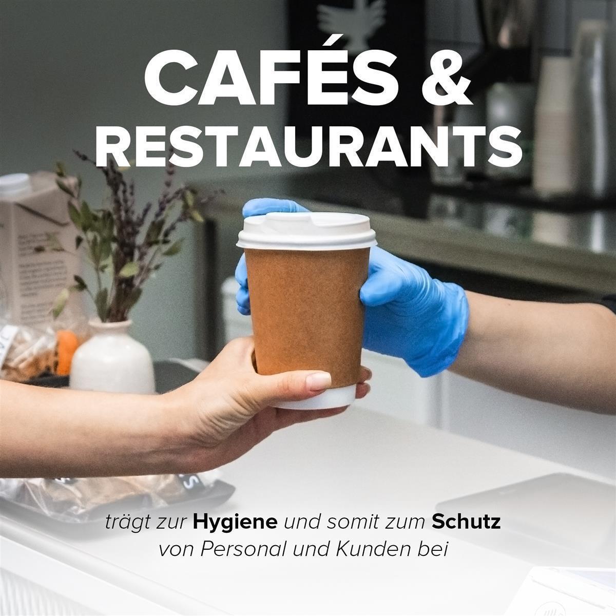 Einweg-Nitril-Handschuhe Größe XL, Puderfrei und Latexfrei, Einmalhandschuhe Untersuchungshandschue 100 st - Blau - Hard-Germany
