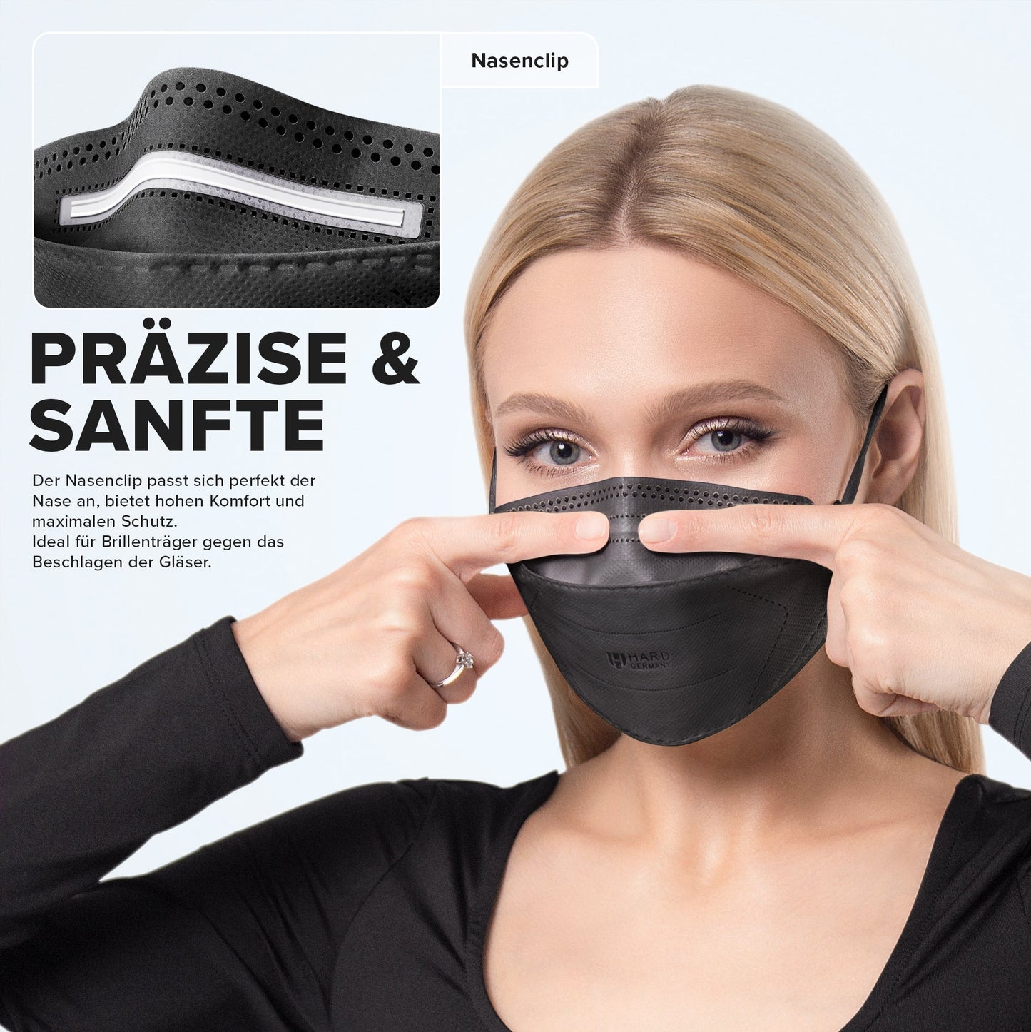 20 X HARD FFP2 Maske - SPIRIT ONE Atemschutzmaske für Erwachsene - Hard-Germany