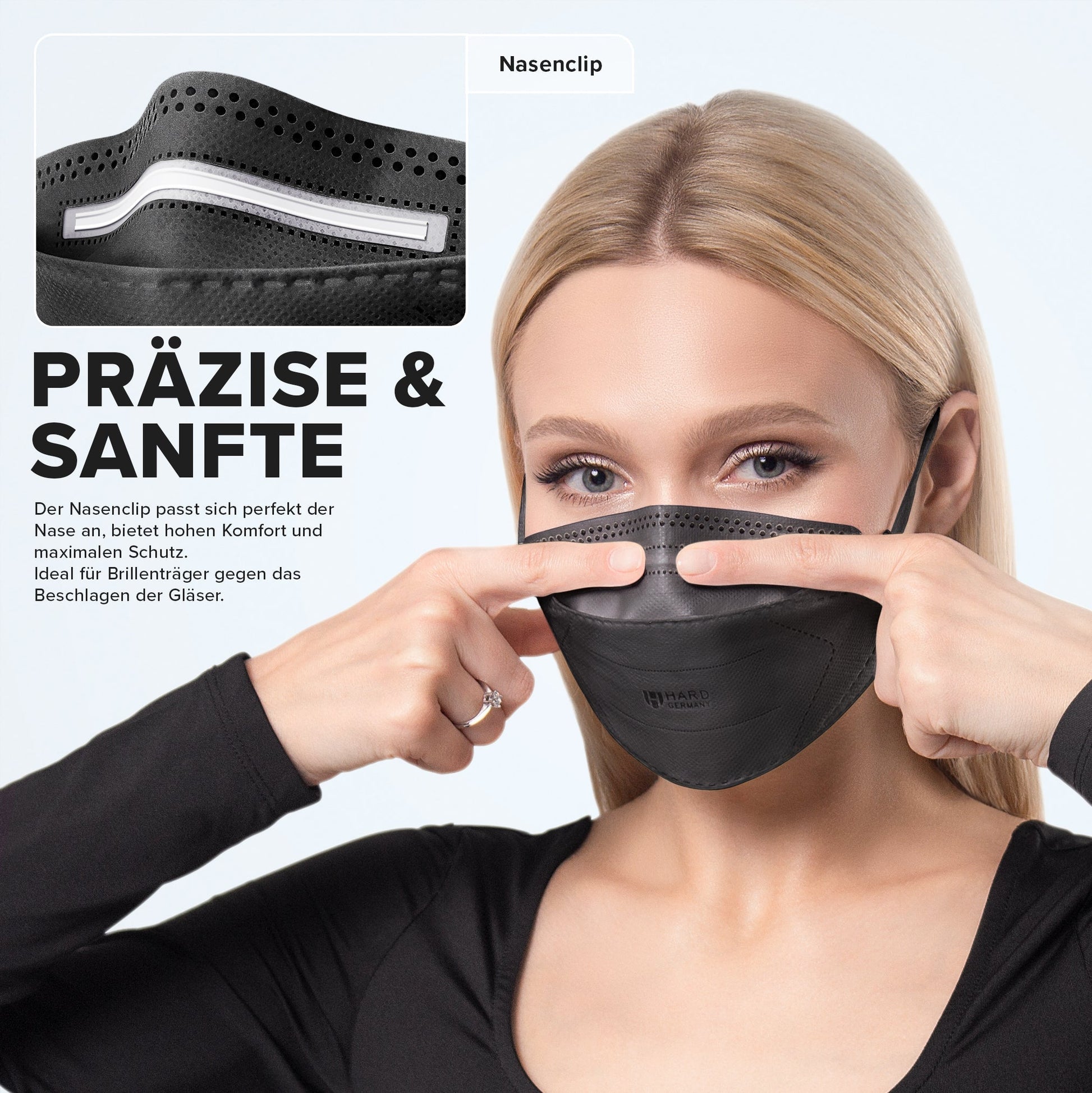 20 X HARD FFP2 Maske - SPIRIT ONE Atemschutzmaske für Erwachsene - Hard-Germany