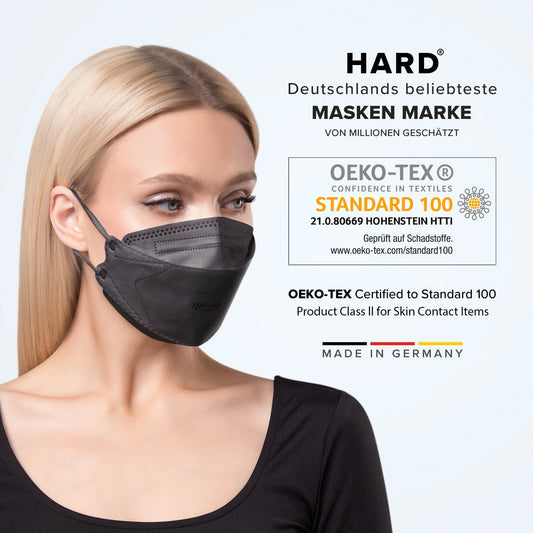 20 X HARD FFP2 Maske - SPIRIT ONE Atemschutzmaske für Erwachsene - Hard-Germany