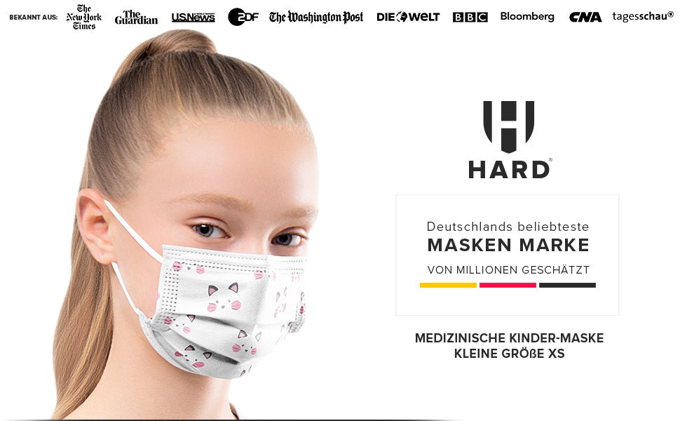 20X “SPIRIT ONE XS FFP2 Masken für Kinder - in versiegelter Box –  Hard-Germany