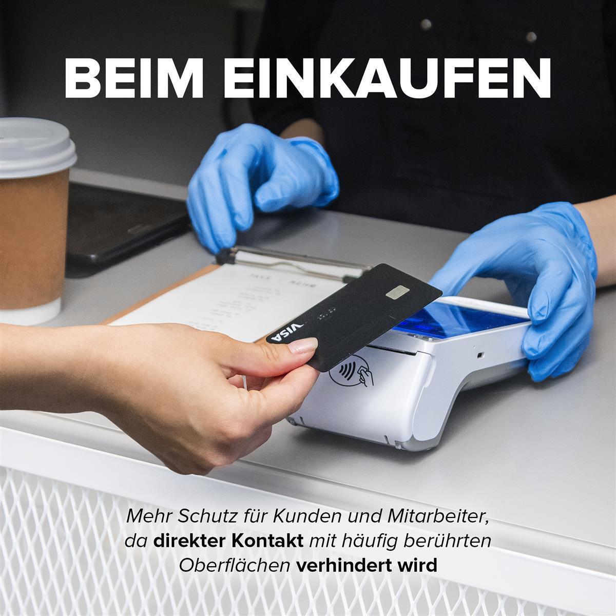 Einweg-Nitril-Handschuhe Größe M, Puderfrei und Latexfrei, Einmalhandschuhe Untersuchungshandschue 100 st - Blau - Hard-Germany